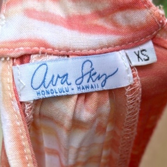 Ava Sky Orange Sorbet Blended Maxi Dress Size XS - Picture 9 of 12